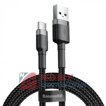 Kabel USB A - USB-C 2m BASEUS QC 3.0 2A Szaro-czarny