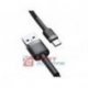 Kabel USB  USB-C 1m BASEUS TYPE-C Gray+Black 3A