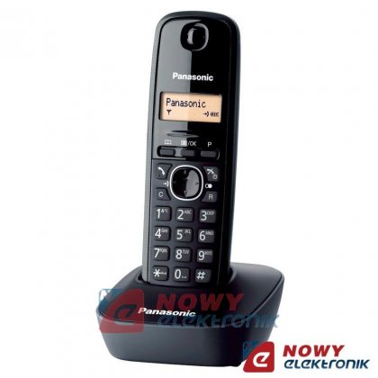 Telefon Panasonic KX-TG1611PDH  DECT czarny, bezprzewodowy (+)