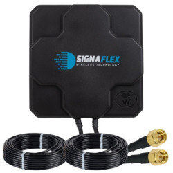 Antena GSM/LTE4G/3G DUAL 2x22dbi Kabel 2x10m Wtyk SMA, SignaFlex X-Cross-Telefony i Smartfony