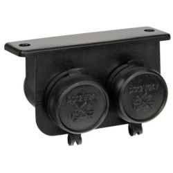 Gniazdo zapalniczki podwójne 15A Montażowe, 12/24V, z przewodem-Motoryzacja