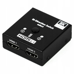 Switch HDMI 2.1 Splitter 1x2/2x1 Rozdzielacz, dwukierunkowy, 8K/4K/2K/FHD-RTV SAT DVB-T