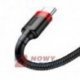 Kabel USB - USB-C 3m BASEUS TYPE-C Red+Black