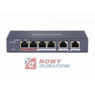 Switch PoE 4xPoE + 2 x uplink do kamer IP i Videodomofonów DS-SW06P-PL