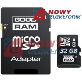 Karta Pamięci Micro SDHC 32GB GO Class 10 UHS1 GOODRAM z adapterem