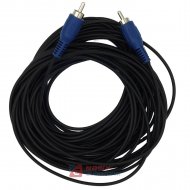 Kabel 1xRCA 10m Czarny, Standard Quality, Wtyk niebieski