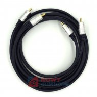 Kabel 2xRCA 2,5m HQ Premium Metalowe wtyki