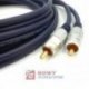 Kabel 2xRCA 2,5m HQ Premium Metalowe wtyki