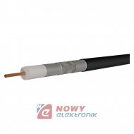 Przewód konc. 75Ω CB113UV  CU kabel czarny, zewnętrzny, odporny na UV