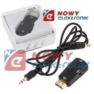 Konwerter HDMI/VGA+Audio wejscie HDMI/wyjscie VGA+audio