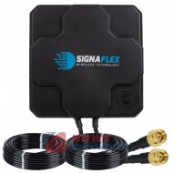Antena GSM/LTE4G/3G DUAL 2x22dbi Kabel 2x10m Wtyk SMA, SignaFlex X-Cross