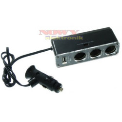 Rozgał.zapalniczki wt.3xgn + USB 5V DC-Motoryzacja