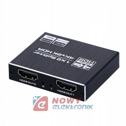 Rozgałęźnik HDMI 1x2 4K UHD HDR Splitter