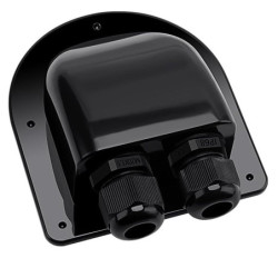 Przelotka przepust dachowa na 2 przewody kable solarne czarna na dach kampera-Elektryka