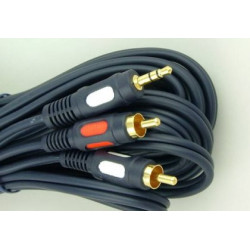 Kabel Jack 3,5 - 2xRCA 3m Stereo VITALCO-Kable i Przyłącza RTV i PC