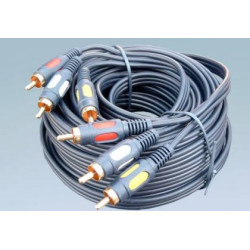 Kabel 3*RCA 5m HQ łezka 5m-Kable i Przyłącza RTV i PC