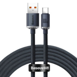 Kabel USB/USB-C 2m BASEUS 100W Crystal Shine, PREMIUM PRO-Kable i Przyłącza RTV i PC