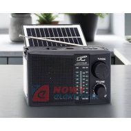 Radio FM LTC115UBC USB Bluetooth Z panelem solarnym, czarne, FM/AM/SW