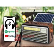 Radio FM LX521BTS LIWA Retro Z panelem solarnym, BT/USB/FM/AM/SW Filo