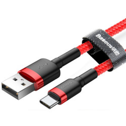 Kabel USB/USB-C 0,5m BASEUS TYPE-C Red+Red 3A-Kable i Przyłącza RTV i PC