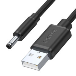 Kabel USB/Wtyk DC 3,5/1,35mm 1m UNITEK Y-C495BK zasilający-Kable i Przyłącza RTV i PC