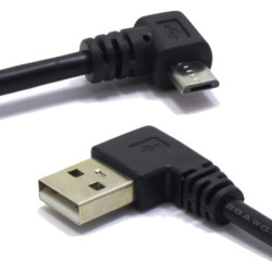 Kabel USB/MicroUSB Kątowy 1,0m DSF654 Vitalco-Kable i Przyłącza RTV i PC