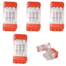 Szybkozłączka 3x3 rozłączna LED 5szt 3-tor LT-33 0,08-4mm2 linka/drut-Oświetlenie