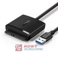 Adapter HDD 2,5"/3,5" SATA-USB UGREEN CM257, Czarny, USB3.0
