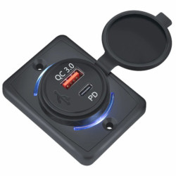 Ładowarka USB 12-24V QC 3.0 PD B 48W + USB-C Power Delivery Blue zasilacz-Zasilacze i Transformatory