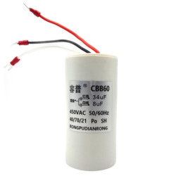 Kondensator podwójny 34uf+8uf rozruchowy do pilota przełącznika windy-Podzespoły Elektroniczne
