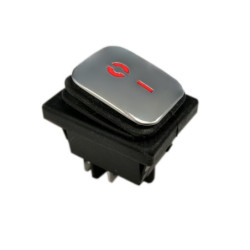 Przełącznik KCD4-MR ON-OFF 2T Podświetl. Red Hermet. IP65 250V/16A-Podzespoły Elektroniczne