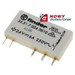 Przekaźnik F34.51.7.024.0010 6A EMR płaski Finder 24V DC, 6A/250VAC-Podzespoły Elektroniczne