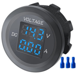 Wskaźnik napięcia i prądu BLUE 0-10A 5-32V 12V 24V miernik woltomierz-Mierniki i Multimetry
