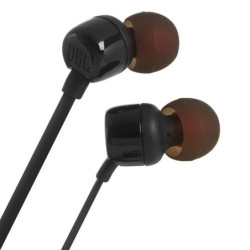 Słuchawki Douszne JBL Tune 110 Przewodowe z pilotem, Czarne, Jack 3,5-Naglosnienie i Estrada