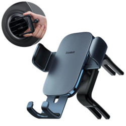 Uchwyt do samochodu na kratkę okrągłą, Szary, Baseus SUJS030013-Motoryzacja