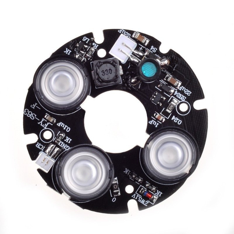 Moduł oświetlenia podczerw 60St. 3 Diody LED IR, do kamer podczerwień IR-Monitoring CCTV