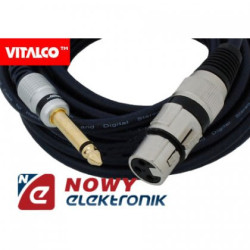 Kabel jack 6,3mono wt.-gn.XLR 5m VITALCO Wt.Jack-Gniazdo mikrofon-Kable i Przyłącza RTV i PC