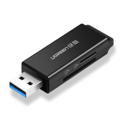 Czytnik kart TF/SD USB3.0 UGREEN CM104, Czarny SD/MikroSD do 256MB-Komputery i Tablety