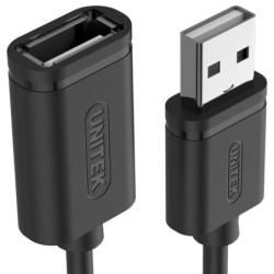 Kabel USB 2.0 Wt.A/Gn.A 2m UNITEK Y-C450GBK, Przedłużacz USB-Kable i Przyłącza RTV i PC