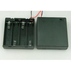Koszyk baterii R6x4 z pokrywą-Baterie