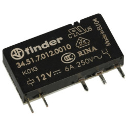 Przekaźnik F34.51.7.012.0010 6A EMR płaski Finder 12VDC 6A/250VAC-Podzespoły Elektroniczne