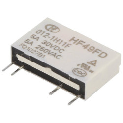 Przekaźnik HF49FD/012-1H11F  5A 1 styk zwierny, płaski-Podzespoły Elektroniczne