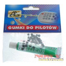 Gumki do pilotów z klejem 100 Sztuk, Guma przewodząca Zestaw z klejem-RTV SAT DVB-T