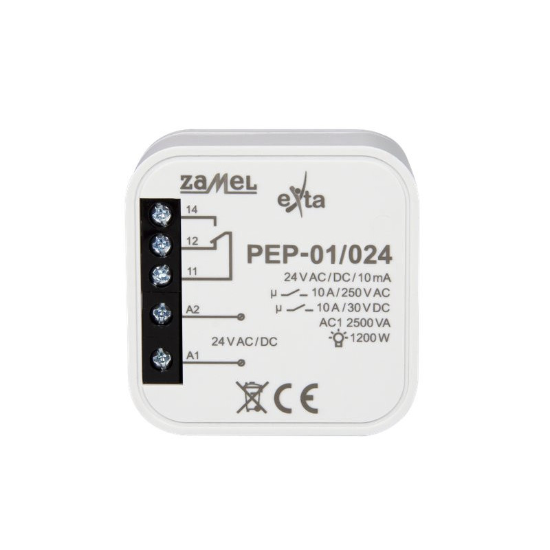 Przekaźnik PEP-01/024 Dopuszkowy ZAMEL 24V/10A-Podzespoły Elektroniczne