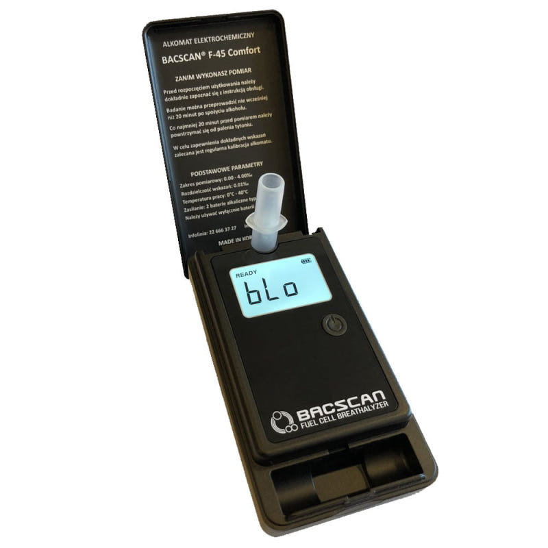 Alkomat BACscan  F-45 Comfort | + kalibracja elektrochemiczny-Alkomaty