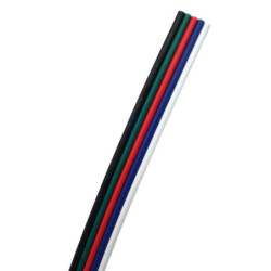 Przewód RGBW 5x0,5 do Taśm LED WHITE/BLACK/RED/GREEN/BLUE 5-żył kabel-Oświetlenie