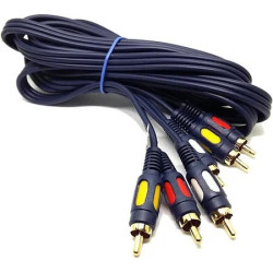 Kabel 3xRCA 15m HQ Łezka VITALCO-Kable i Przyłącza RTV i PC