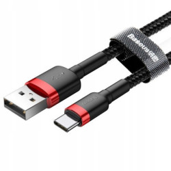 Kabel USB/USB-C 1m BASEUS 3A Black/Red Premium CATKLF-B91-Kable i Przyłącza RTV i PC