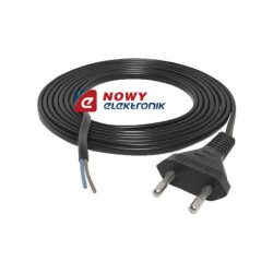 Kabel zasil. 1,5-1,9 z wt. płask czarny Przyłącze BC-Elektryka