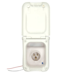 Gniazdo CEE 16A Przyłącze prądu kampera łodzi białe anti-yellow-Motoryzacja